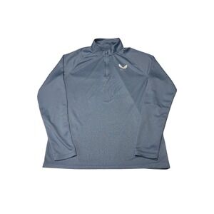 Castore Aertek Mens Quarter Zip Pullover Blue Geometric Performance Top Size M